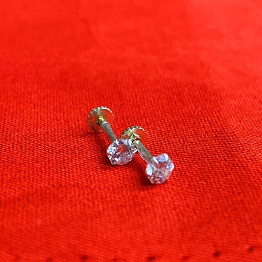 Dainty Single Stone Diamond Stud Earrings