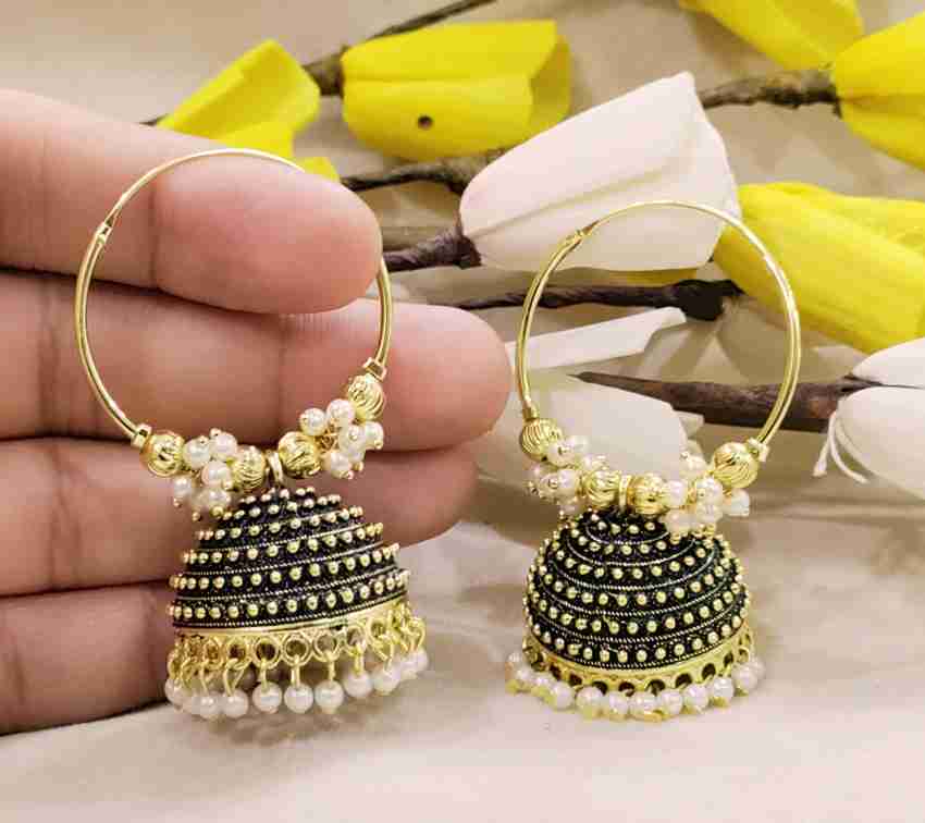 Gold year outlet ring jhumka
