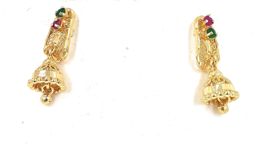 Wholesaler of 22ct fancy cnc gold earrings j tops  Jewelxy  66653