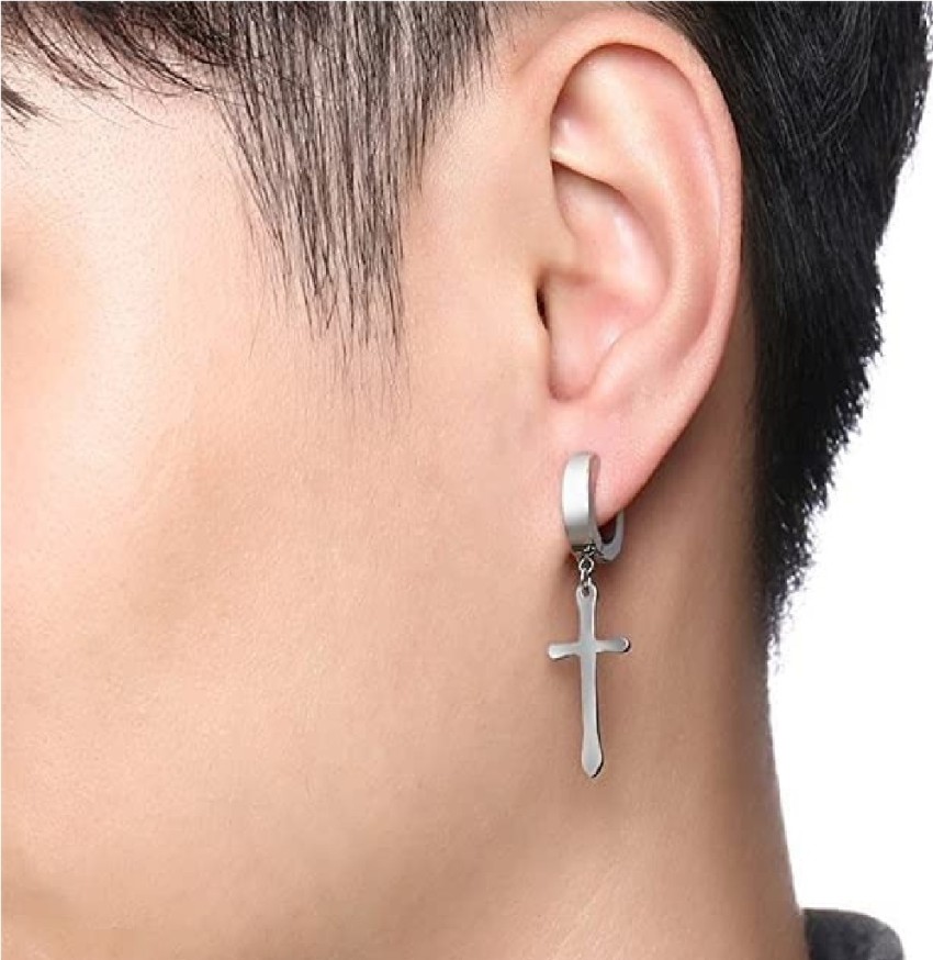 Fashion cross earrings boys