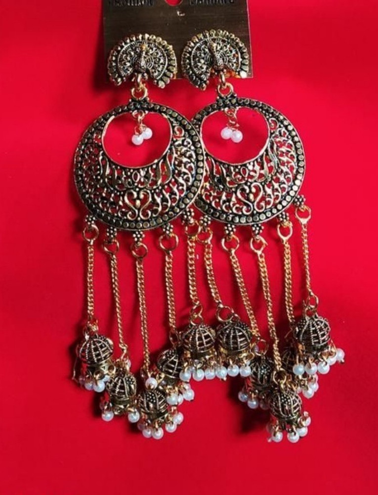 Flipkartcom  Buy KENNICE Gold color Metal Dangle  Drop Earrings Jewellery  For WomenGirls Alloy Drops  Danglers Online at Best Prices in India