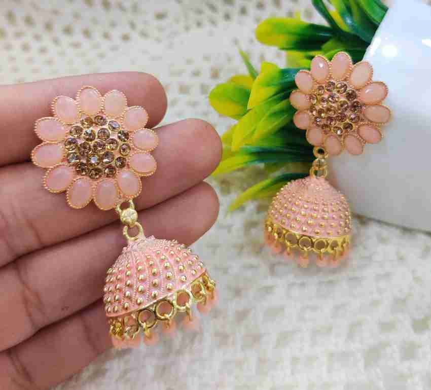Flipkart Buy TANLOOMS Attractive Stone Flower Jhumka