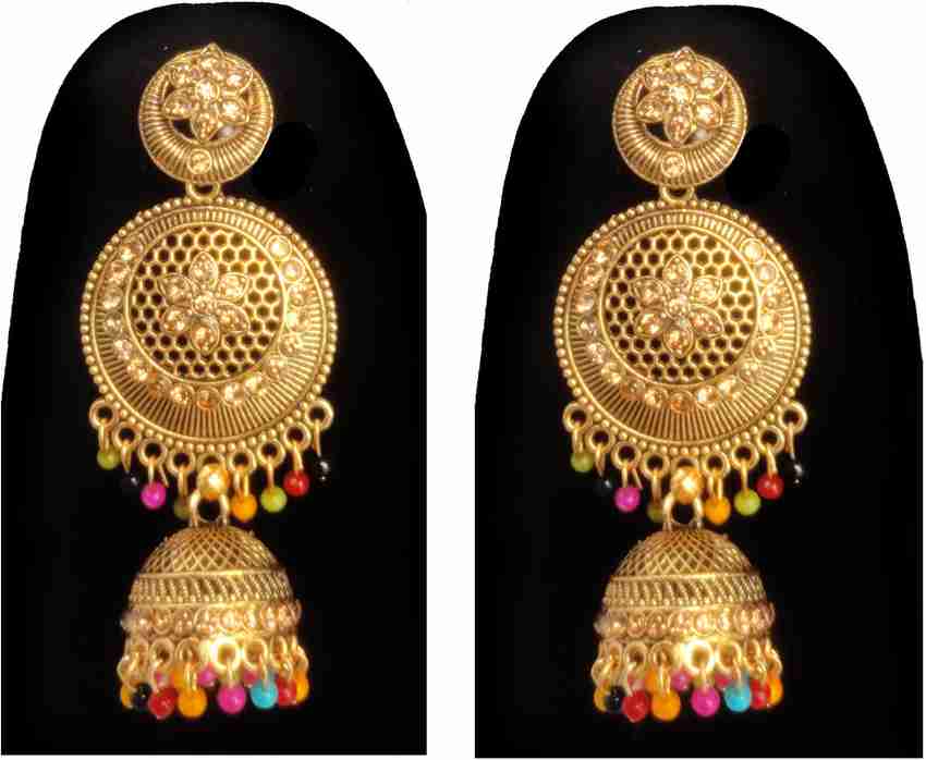 Flipkart Buy Shreyanshi Enterprisesp New Trendy golden white nagin long nack jhumka earrings for women girls Metal Jhumki Earring Online at Best Prices in India