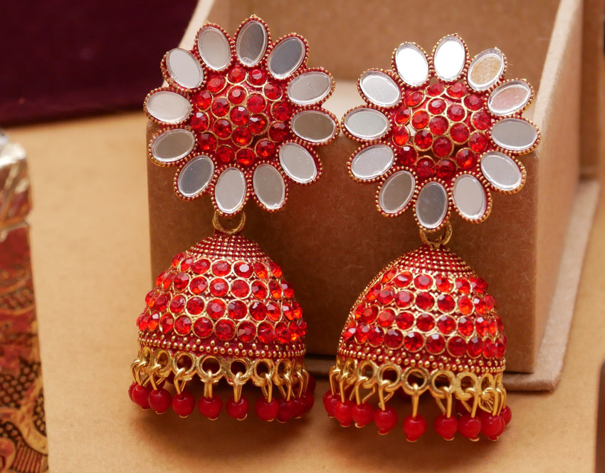 Red jhumka discount