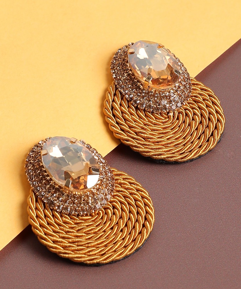 Gold earrings on deals flipkart