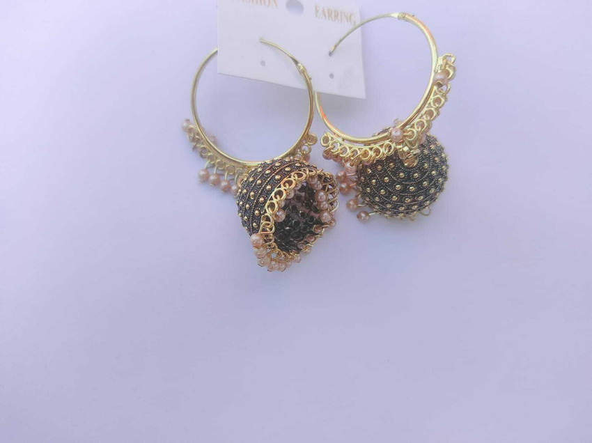 Flipkart Buy RAJPUT FASHION GALLERY BLACK CIRCLE EARINGS