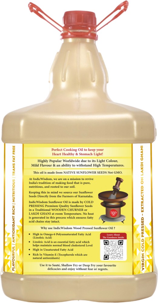 Cold Pressed Sunflower Oil - 1 Gallon Glass Bottle