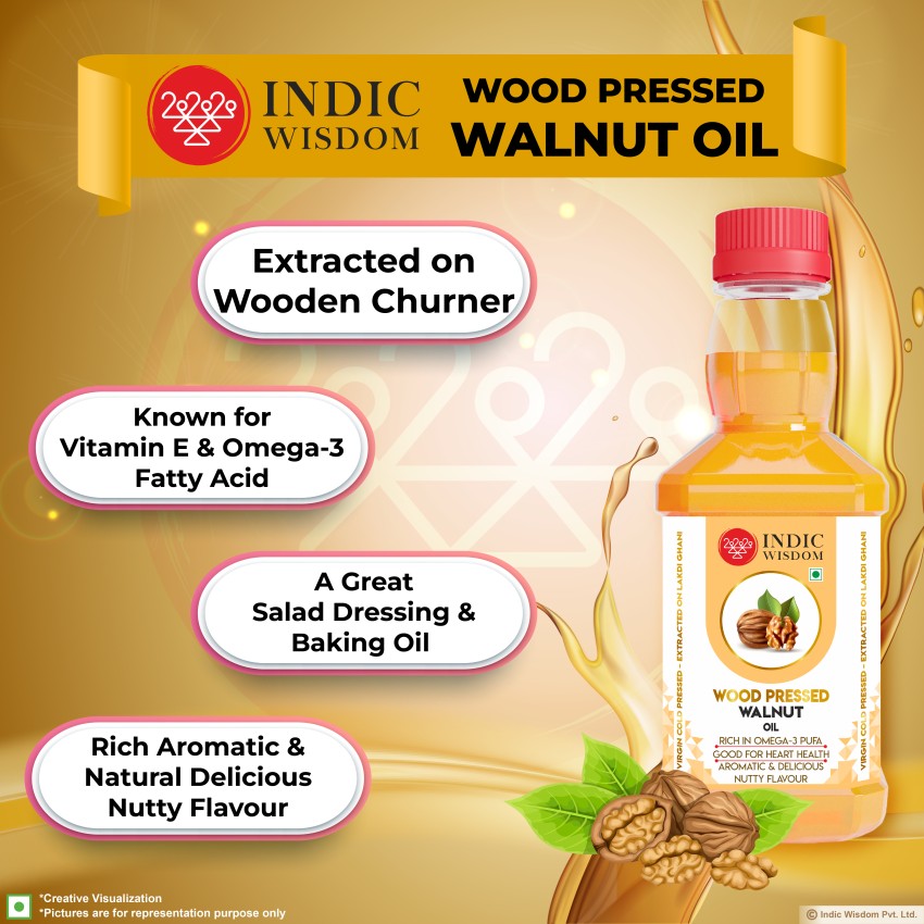 IndicWisdom Wood Pressed Safflower Oil 1 Liter (Cold Pressed - Extracted on  Wooden Churner) : : Grocery