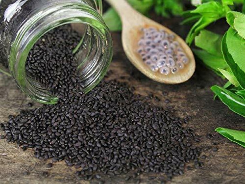 90 s MILL Raw Basil Seeds Tukmaria Seeds Sabja Seeds Basil