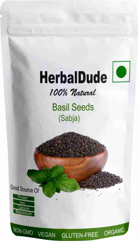 HERBALDUDE t BASIL SEEDS SABJA SEEDS BASIL Tukmaria SEED BASIL