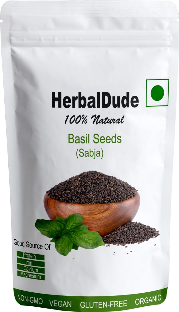 HERBALDUDE t BASIL SEEDS SABJA SEEDS BASIL Tukmaria