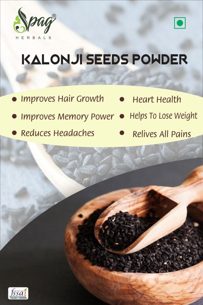 Herb Essential Black Cummin | kalonji (black) Seeds powder for Hair Growth,  (karunjeeragam |Nigella) 100gms (Pack of 2) : Amazon.in: Beauty