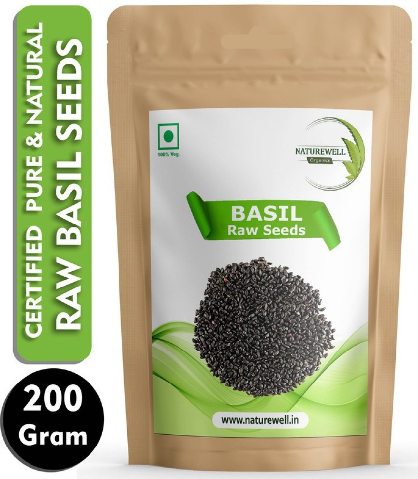 Naturewell Organics Basil Seeds Tukmariya Sabja Bapji Seed Helps