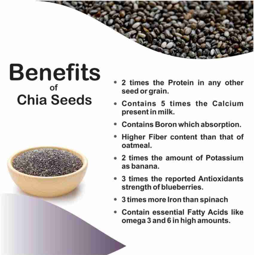 FarmQuartee Raw Chia Seeds for Weight Loss Management with Omega 3