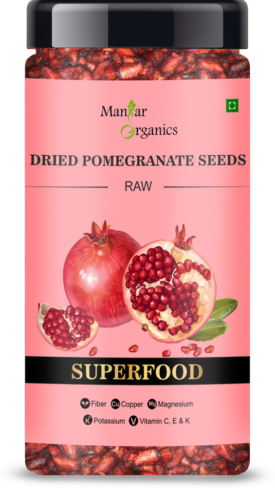ManHar Organics Sun Dried Pomegranate Seeds Anardana Anar Beej for Cooking Immunity Booster Beauty Pomegranate Seeds