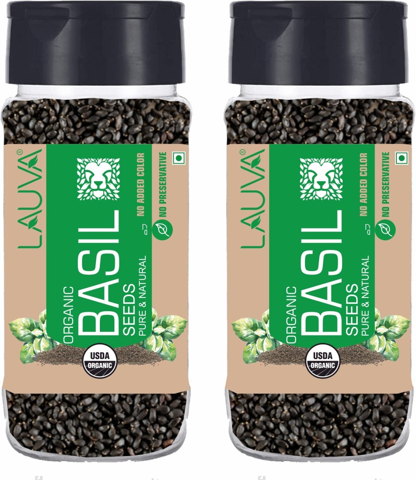 LAUVA ORGANIC BASIL SEEDS 300 150 X 2 Basil Seeds Price in India