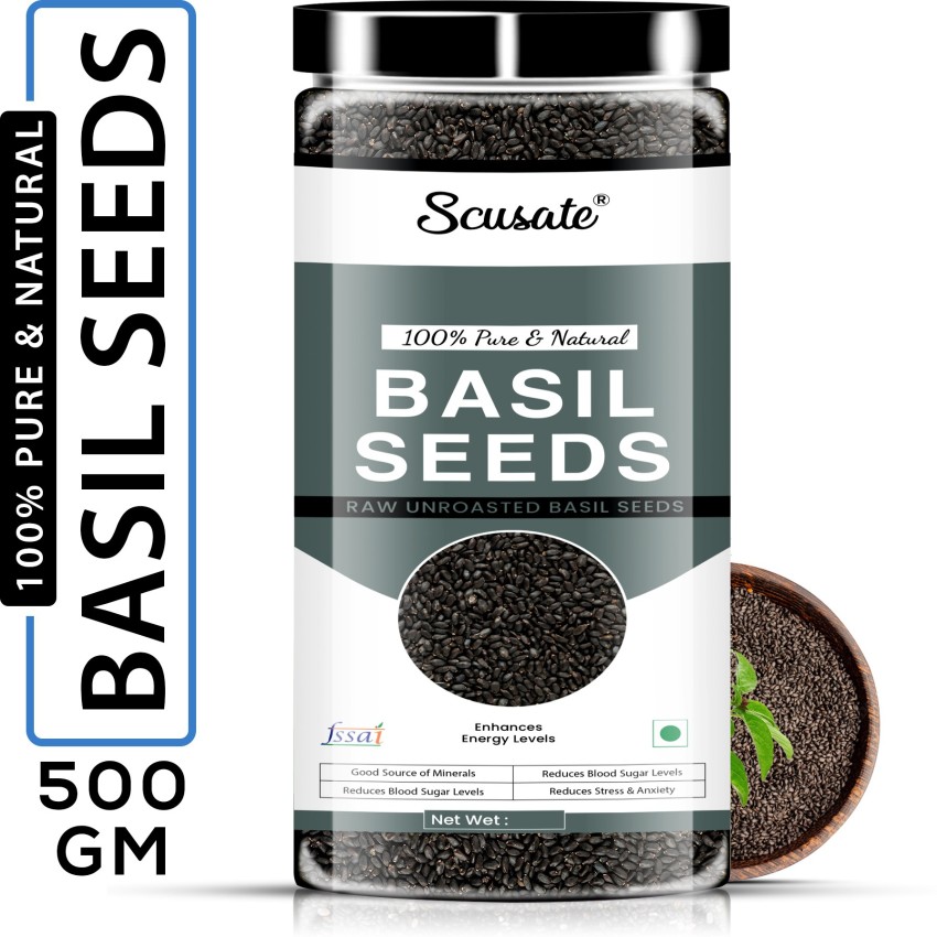 Scusate BASIL SEEDS FALOODA SABJA seeds TAKMARIYA Seed 200 per