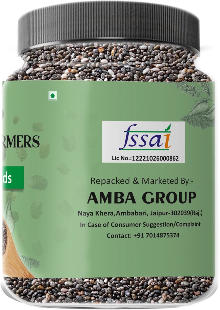 Farm Farmers Chia Seeds Basil seeds 75GMS Each AAA Grade