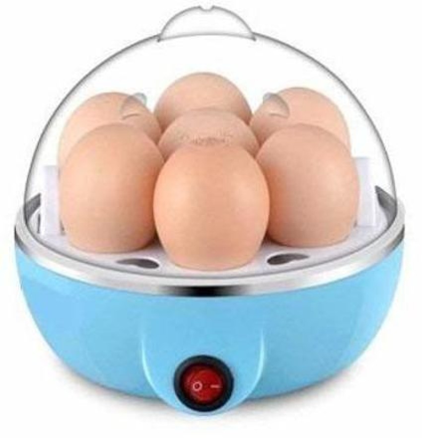 Rapid Egg Cooker 7 Egg Capacity Electric Egg Cooker for Hard Boiled Eggs 350W Quick Boiling Auto Shut Off, Size: Medium, Blue