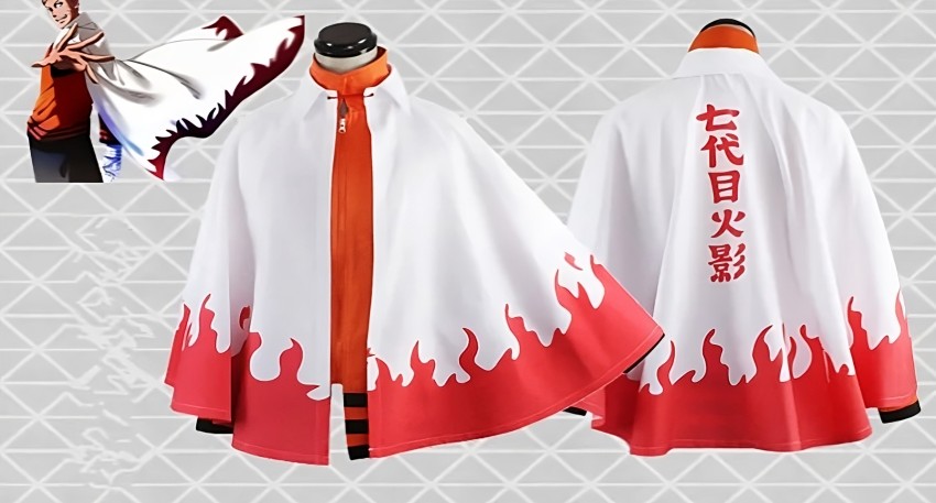 Anime Naruto Cloak Robe Unisex Fourth Hokage Naruto Cosplay Cloak 7th Hokage  New