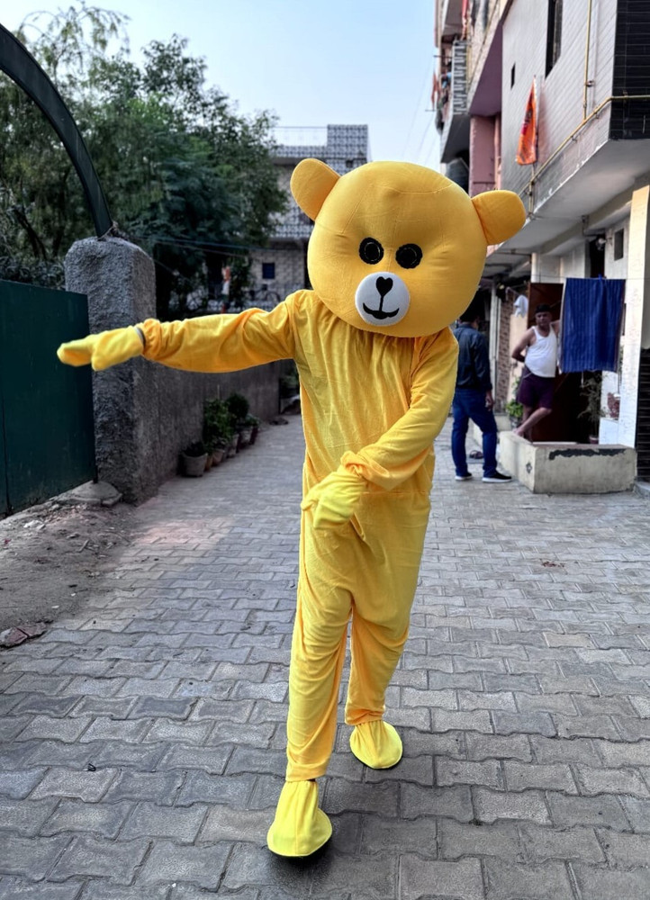 BGT Trending Smart Yellow Teddy Bear Mascot Costumes For Weddings Prank Functions Elders Halloween Costume Price in India Buy BGT Trending Smart Yellow Teddy Bear Mascot Costumes For Weddings Prank Fu...