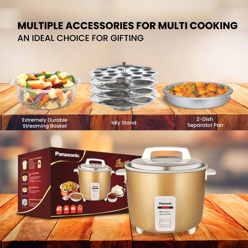 panasonic electric rice cooker with idli stand