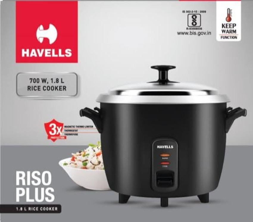 HAVELLS RISO Plus 1.8 L 2 Bowl Electric Rice Cooker Price in India Buy HAVELLS RISO Plus 1.8 L 2 Bowl Electric Rice Cooker Online at Flipkart