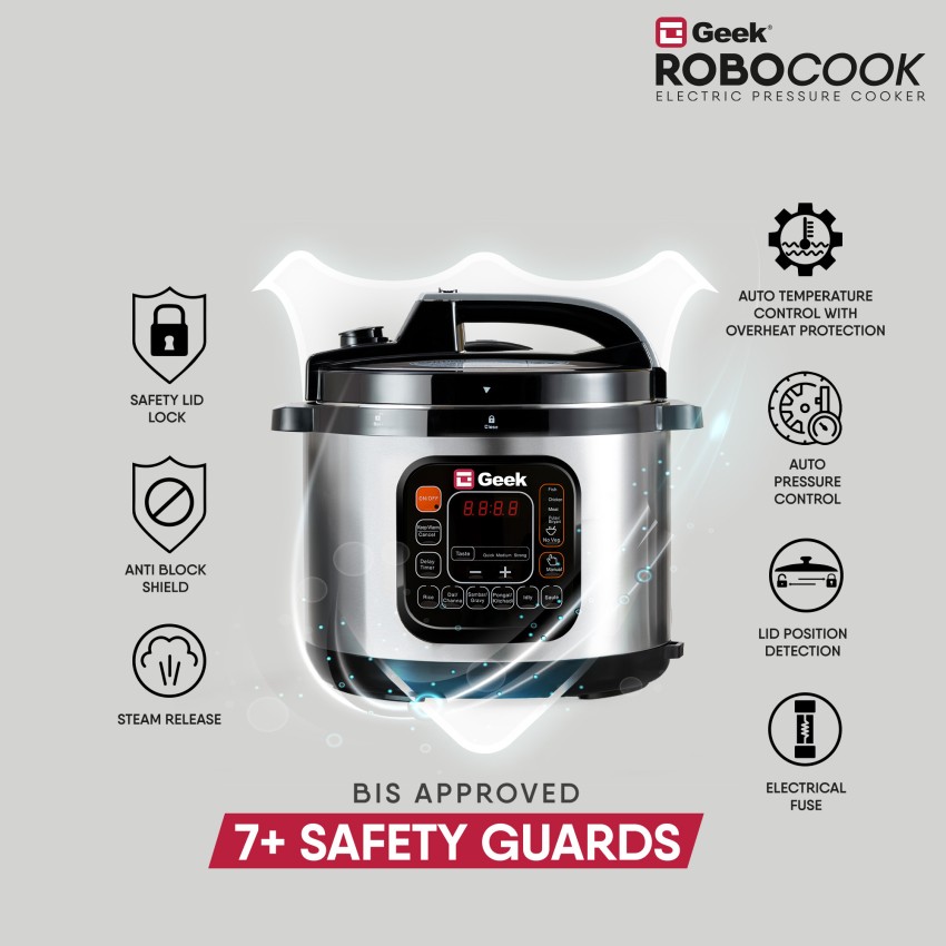 Geek Robocook 11 in 1 Rice Cooker Electric Pressure Cooker Slow Cooker Food Steamer Travel Cooker Price in India Buy Geek Robocook 11 in 1 Rice Cooker Electric Pressure Cooker Slow