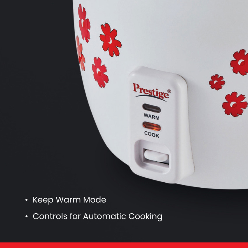Prestige PRWO 1.8 2 Electric Rice Cooker with Steaming Feature Price in India Buy Prestige PRWO 1.8 2 Electric Rice Cooker with Steaming Feature Online at Flipkart