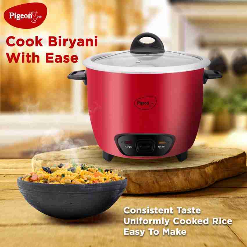 Pigeon 14930 Electric Rice Cooker with Steaming Feature Price in