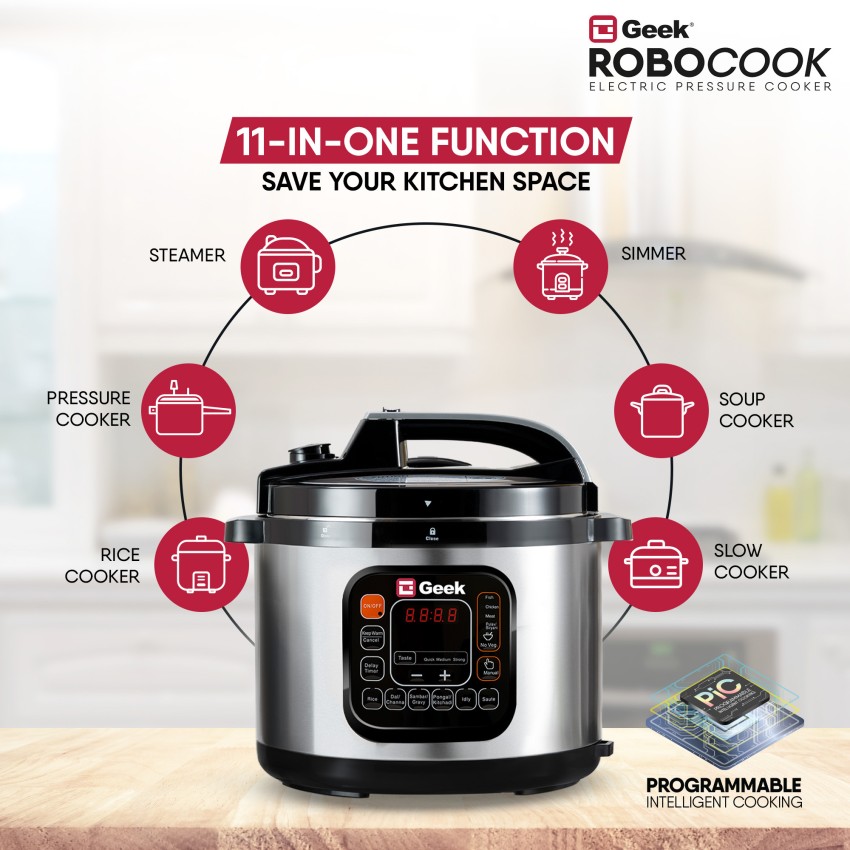 Geek Robocook 11 in 1 Rice Cooker Electric Pressure Cooker Slow