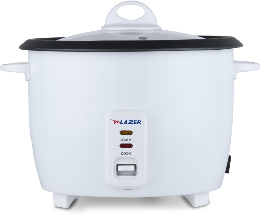 Pigeon joy White 1.8 L Electric Rice Cooker With Steel Lid And Steaming  Feature