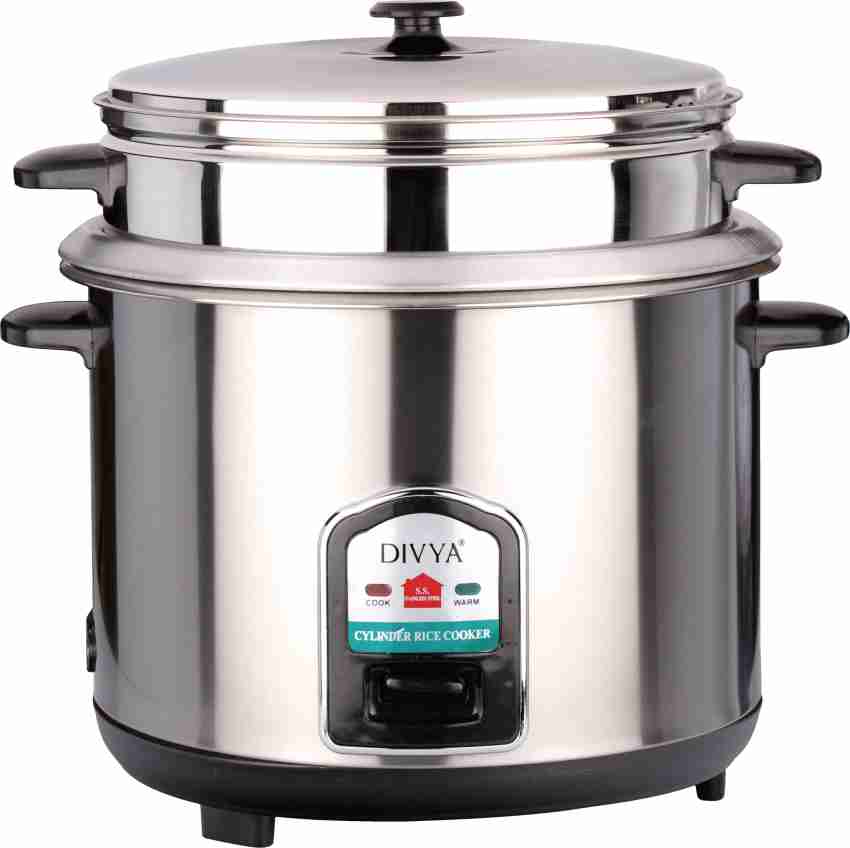 Divya Double Pot 2.8 Litres Stainless Steel Cylinder Electric Rice