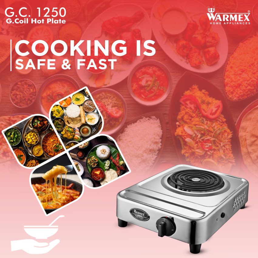 Warmex 2500W Electric G.Coil Hot Plate Double Metallic Enamel With Rotary  Switch Round Electric Cooking Heater Price in India - Buy Warmex 2500W  Electric G.Coil Hot Plate Double Metallic Enamel With Rotary