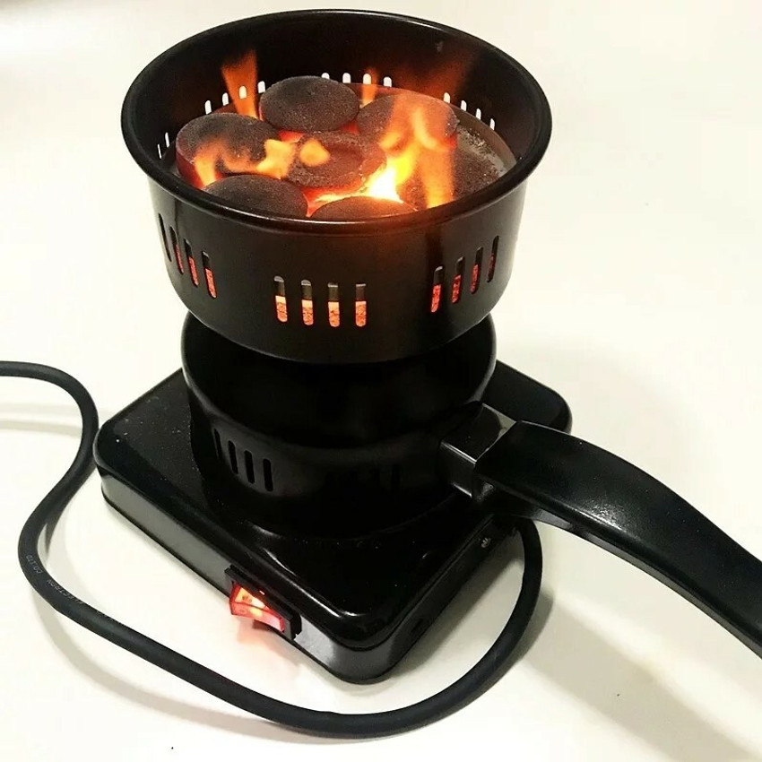 Fiiasa 220V 650w Metal Shisha Hookah Coal Burner Electric stove with  insulated rubber handle tong Coal Lighter Shisha Plate Burner Hookah  Specially made for natural and magic Hookah coals,Food Warming,coffee/tea  making,baby food