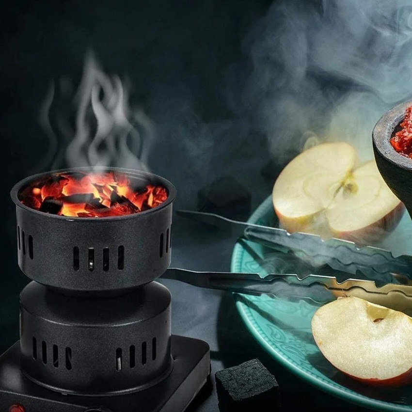 Fiiasa 220V 650w Metal Shisha Hookah Coal Burner Electric stove with  insulated rubber handle tong Coal Lighter Shisha Plate Burner Hookah  Specially made for natural and magic Hookah coals,Food Warming,coffee/tea  making,baby food