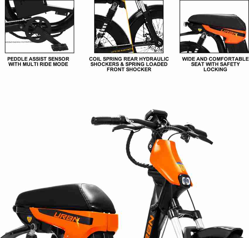 Orange electric bike outlet
