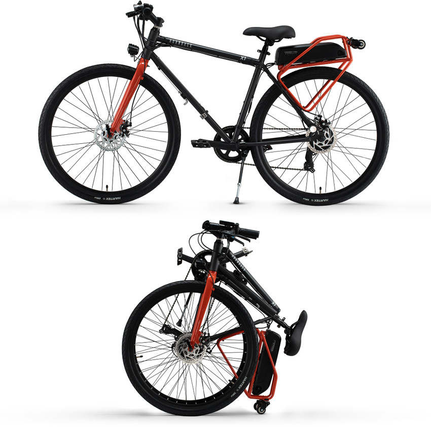 HORNBACK X1 World First Diamond Frame 7.6A Battery 45KM Range 28 inches 7 Gear Lithium ion Li ion Electric Cycle Price in India Buy HORNBACK X1 World First Diamond Frame 7.6A Battery 45KM
