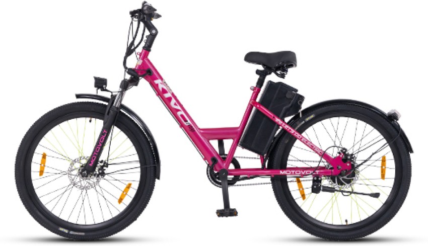 Motovolt KIVO EASY Pink 26 inches Single Speed Lithium ion Li ion