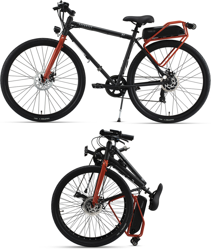Electric bike with discount battery in frame
