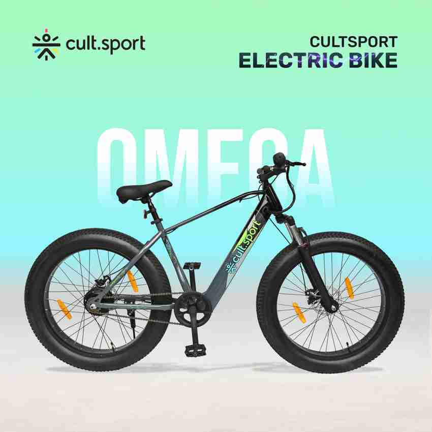 Cultsport by Cult Omega Bike For Men Women Ages 13 Range 35 km Battery 26 inches Single Speed Lithium ion Li ion Electric Cycle Price in India Buy Cultsport by Cult Omega Bike For Men Women