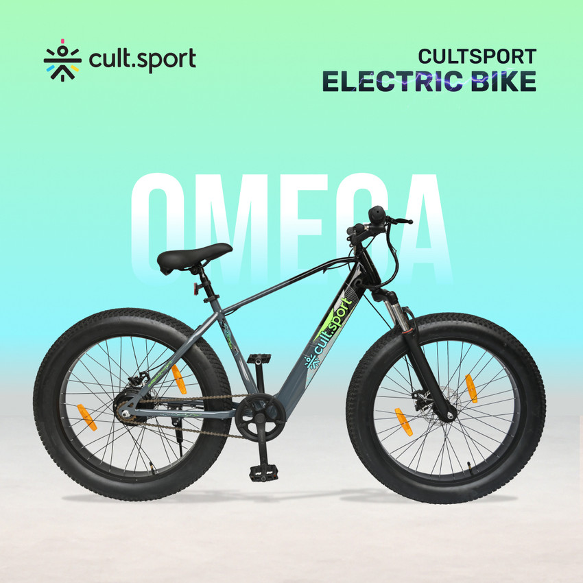 Cultsport by Cult Omega Bike For Men Women Ages 13 Range 35 km Battery 26 inches Single Speed Lithium ion Li ion Electric Cycle Price in India Buy Cultsport by Cult Omega Bike For Men Women