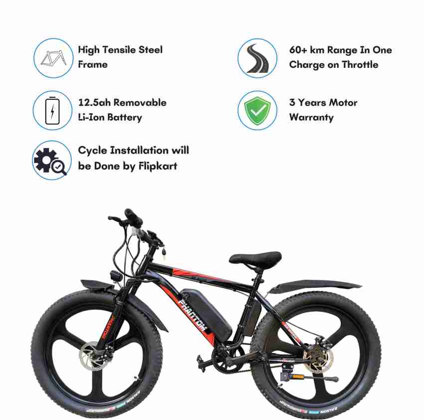 SS Bikes PHANTOM LR 26 inches Single Speed Lithium ion Li ion Electric Cycle Price in India Buy SS Bikes PHANTOM LR 26 inches Single Speed Lithium ion Li ion Electric Cycle online at Flipkart