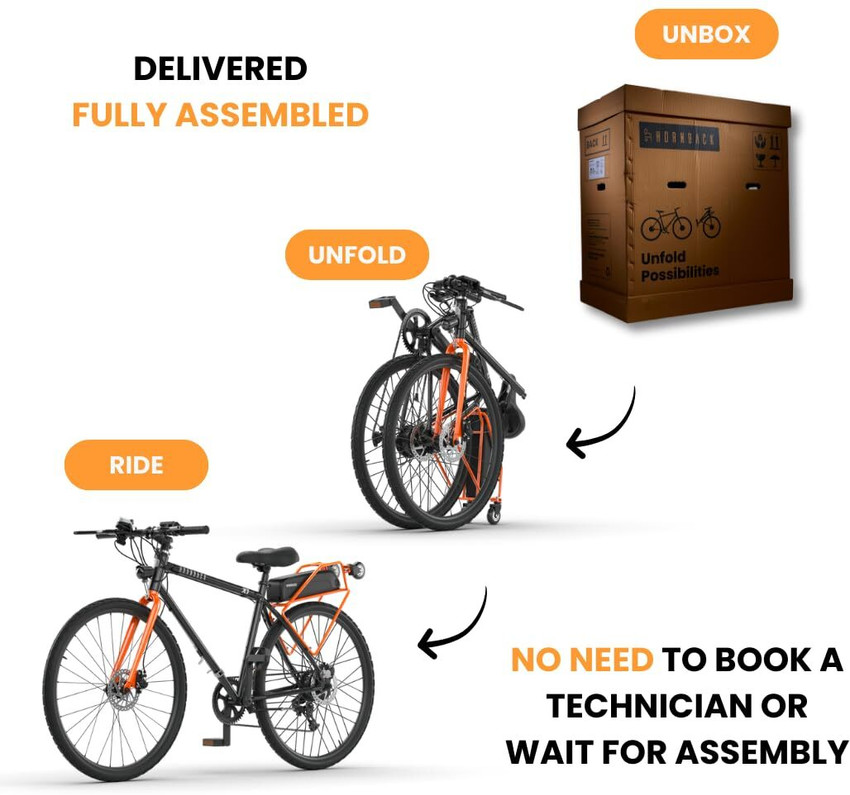 HORNBACK X1 World First Diamond Frame 7.6A Battery 45KM Range 28 inches 7 Gear Lithium ion Li ion Electric Cycle Price in India Buy HORNBACK X1 World First Diamond Frame 7.6A Battery 45KM