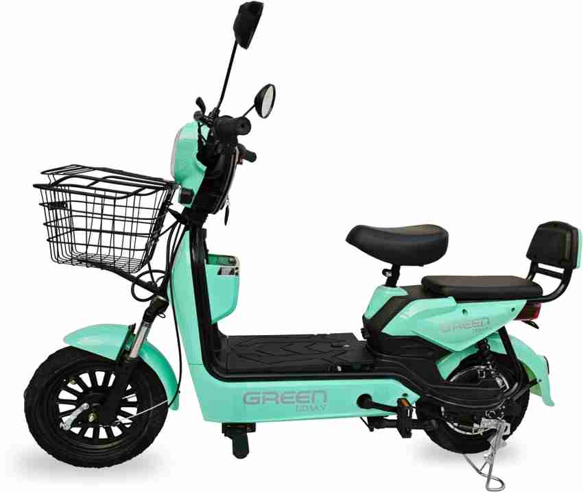 Green Udaan Electric Scooter for Adult s with Portable Rechargeable Battery 10 inches Single Speed Lead acid SLA Electric Cycle Price in India Buy Green Udaan Electric Scooter for Adult s with Portabl...