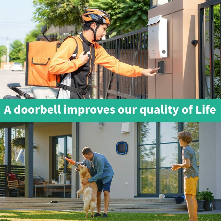 lokza Wireless Doorbell Waterproof calling Bell 1000ft Range 56 Tune 7 level  Volume Wireless Door Chime Price in India - Buy lokza Wireless Doorbell  Waterproof calling Bell 1000ft Range 56 Tune 7