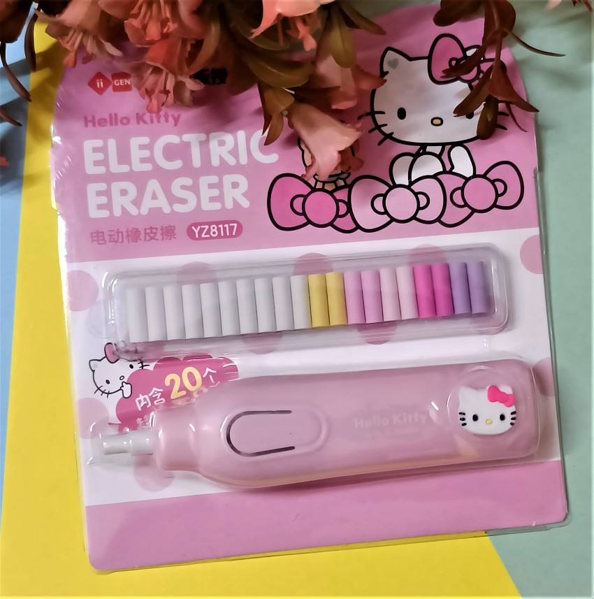 Electric Eraser Kit Automatic Pencil Eraser Battery Operated with 20 Eraser Refills Detailer Tool for Artists Sketching Pencils/Drafting Pencil