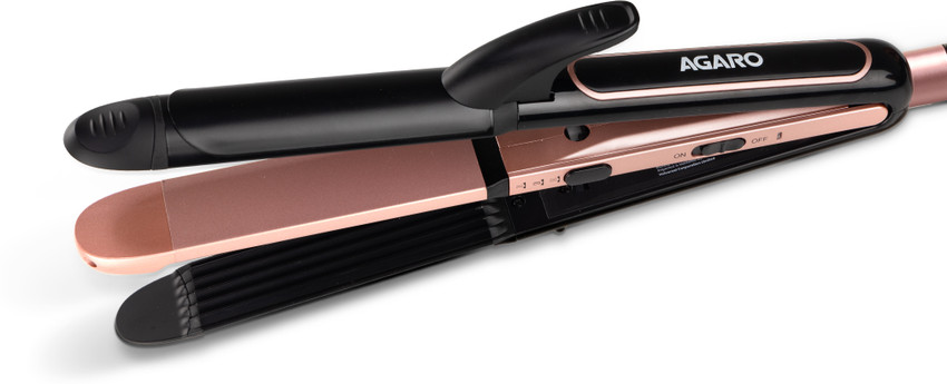 AGARO HS1119 3 in1 Hair Styler Straightner Crimper Curler For Women Electric Hair Styler Price in India Buy AGARO HS1119 3 in1 Hair Styler Straightner Crimper Curler For Women Electric Hair Styler onl...