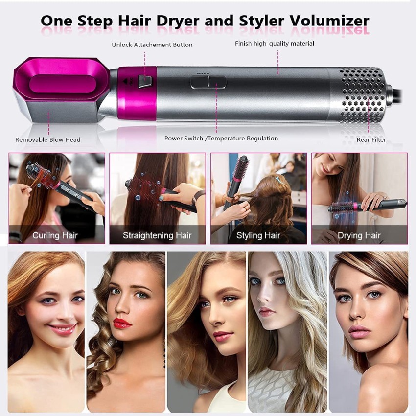 5 in 1 Hair Dryer Hot Air Comb Curling Iron Wand India  Ubuy