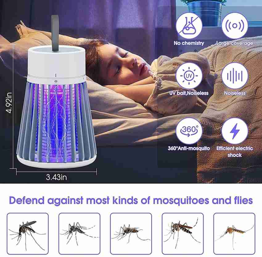 Electric Shock Mosquito Killing Lamp Portable LED Light USB Outdoor Indoor